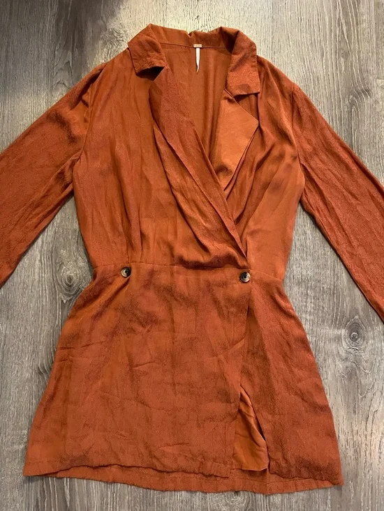 Free People Simone Dress Cinnabar Sienna Long Sleeve Blazer Mini Dress - Picture 8 of 8